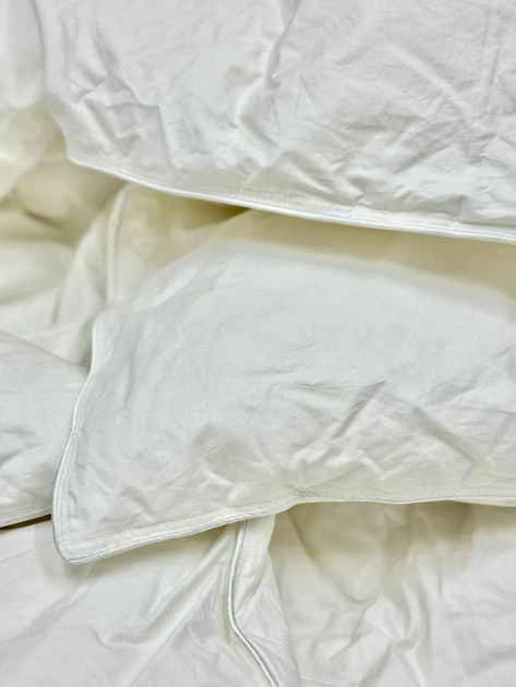 Одеяло Всесезонное Прямоугольное 155x215 см 100% хлопок 60% пух 40% перо Белый - изображение 2