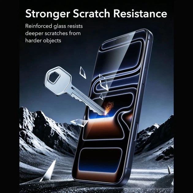Защитное стекло ESR Ultrafit Armorite (2 pack) для iPhone 18 Pro Max | 17 Pro Max Black (4894240306543) - изображение 6