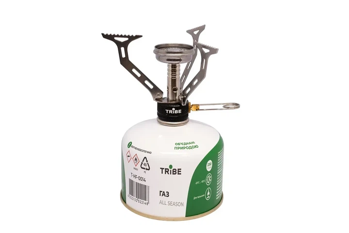 Туристичний газовий пальник Tribe Burner Classic 3200 Вт, складаний, під різьбовий газовий балон (T-HB-0016) - изображение 6