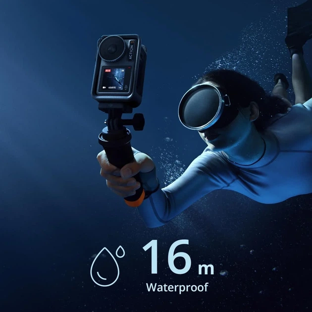 Экшн-камера DJI Osmo Action 3 Adventure Combo 360° 12 Мп 4K 120fps Wi-Fi Водонепроницаемая Черная (102289840) - Уценка - Фото 4 Экшн-камера DJI Osmo Action 3 Adventure Combo 360° 12 Мп 4K 120fps Wi-Fi Водонепроницаемая Черная (102289840) - Уценка - изображение 4
