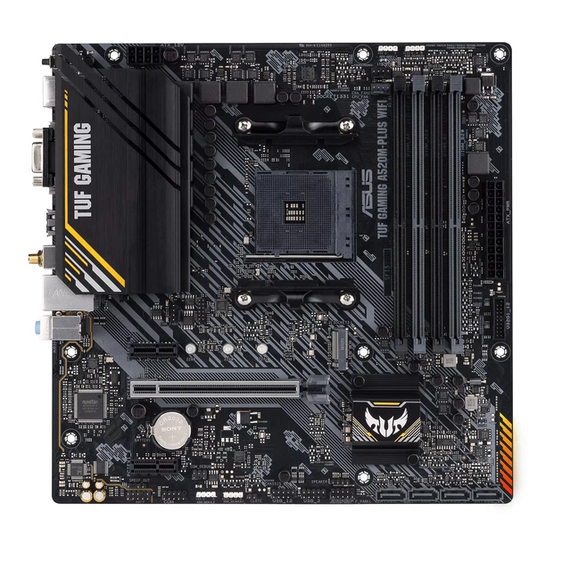 Материнська плата ASUS TUF GAMING A520M-PLUS WIFI (sAM4, AMD A520, DDR4, mATX) - Фото 3 Материнська плата ASUS TUF GAMING A520M-PLUS WIFI (sAM4, AMD A520, DDR4, mATX) - зображення 3