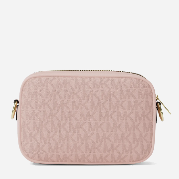 Сумка кросс-боди через плечо женская маленькая Michael Kors Jet Set Small Signature Logo Camera Crossbody Розовая (199125031836) - Фото 3 Сумка кросс-боди через плечо женская маленькая Michael Kors Jet Set Small Signature Logo Camera Crossbody Розовая (199125031836) - изображение 3