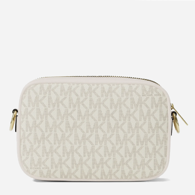 Сумка кросс-боди через плечо женская маленькая Michael Kors Jet Set Small Signature Logo Camera Crossbody Молочная (199125032017) - Фото 3 Сумка кросс-боди через плечо женская маленькая Michael Kors Jet Set Small Signature Logo Camera Crossbody Молочная (199125032017) - изображение 3