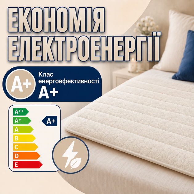 Электропростынь Termosoft теплая простынь с подогревом ambion 120*160 полуторка байка Бежевый - изображение 8