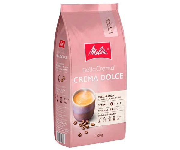 Кава в зернах Melitta Bella Crema Crema Dolce 1кг - Фото 1 Кава в зернах Melitta Bella Crema Crema Dolce 1кг - изображение 1