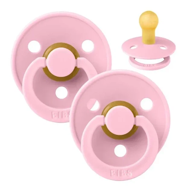 Пустушка BIBS 0-6 m Colour Latex Round Pink, 2 шт - изображение 4