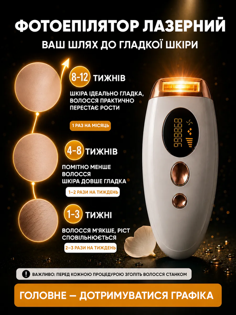 Фотоэпилятор IPL Removal лазерный эпилятор 5 уровней интенсивности для эпиляции любого типа кожи тела рук лица зоны бикини и ног без раздражений - изображение 12