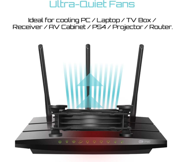 Вентилятор upHere U1204 120 мм USB 5V, тихий кулер для охлаждения ПК, Xbox, PlayStation и TV Box, 3 скорости - изображение 5