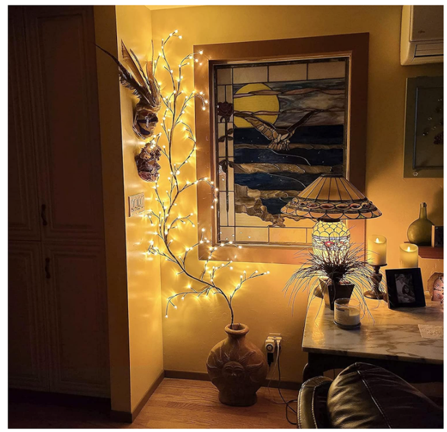 Гирлянда Ciskotu Willow Vine 144 LED с вилкой, светодиодная гирлянда-лоза в виде дерева, декоративная подсветка для комнаты - Фото 4 Гирлянда Ciskotu Willow Vine 144 LED с вилкой, светодиодная гирлянда-лоза в виде дерева, декоративная подсветка для комнаты - изображение 4
