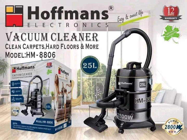 Господарський пилосос Hoffmans HM-8806 25 л, 2800 Вт, з видуванням та мийним HEPA-фільтром - Фото 5 Господарський пилосос Hoffmans HM-8806 25 л, 2800 Вт, з видуванням та мийним HEPA-фільтром - зображення 5
