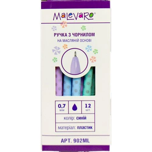 Ручка масляная PASTEL. 0,7 мм. синяя, микс видов, цена за набор (12 шт) - Фото 1 Ручка масляная PASTEL. 0,7 мм. синяя, микс видов, цена за набор (12 шт) - изображение 1