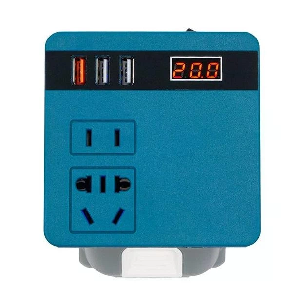 Акумуляторний інвертор напруги PROFI-TEC PCB1220 (перетворювач 20 В = 220 В, ном. 100 Вт / макс. 120 Вт, 3×USB, розетка) без АКБ та ЗП, коробка - Фото 4 Акумуляторний інвертор напруги PROFI-TEC PCB1220 (перетворювач 20 В = 220 В, ном. 100 Вт / макс. 120 Вт, 3×USB, розетка) без АКБ та ЗП, коробка - изображение 4