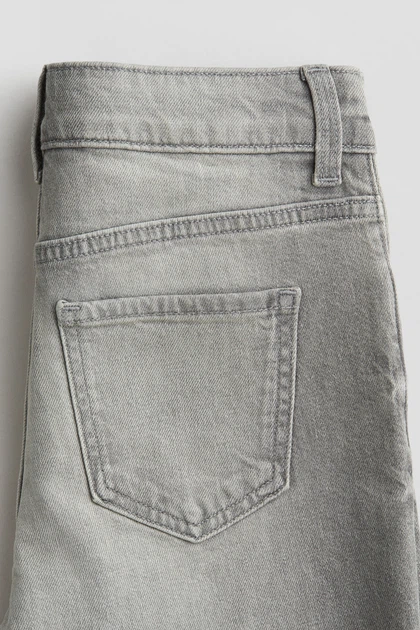 Джинси кльош Baggy Bootcut для дівчинки H&M сірий 146 бавовна з еластаном - зображення 2