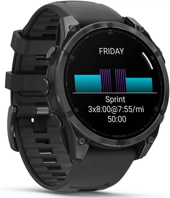 Смарт-годинник Garmin Fenix 8 47mm AMOLED Slate Gray with Black Silicone Band (010-02904-00/09) - изображение 2