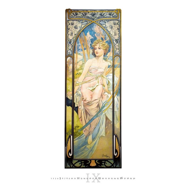 Календарь настенный Helma 2027 Alfons Mucha, 31,5x63 см (N251-27) - изображение 7