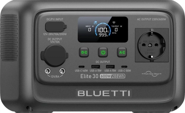 зарядна станція BLUETTI Elite 30 V2 600W 288Wh (P-EL30V2-EU-GY-BL-010) - зображення 2