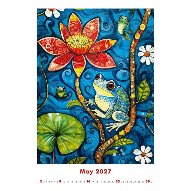 Календар настінний Helma 2027 Art Naive, 31,5x45 см (N150-27) - Фото 2 Календар настінний Helma 2027 Art Naive, 31,5x45 см (N150-27) - зображення 2