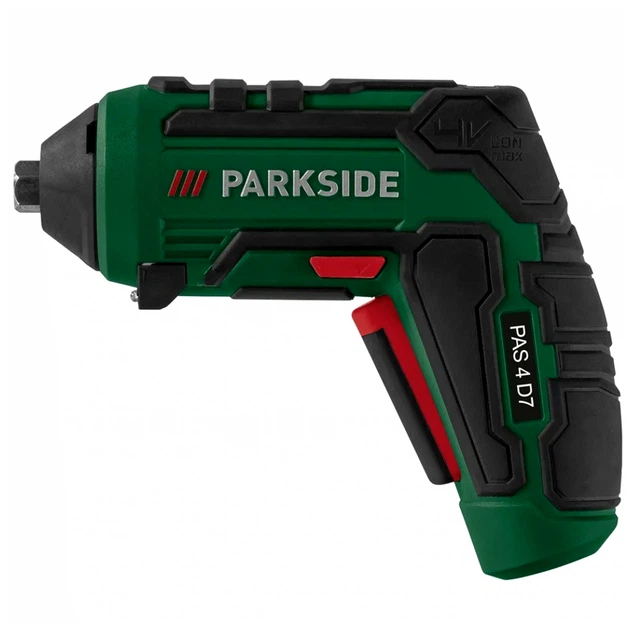Акумуляторна викрутка Parkside PAS 4 D7 4 В 1500 мА·год, 10 Нм, з насадками та USB-C - зображення 2