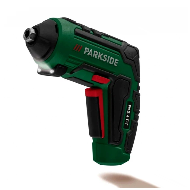 Акумуляторна викрутка Parkside PAS 4 D7 4 В 1500 мА·год, 10 Нм, з насадками та USB-C - зображення 3