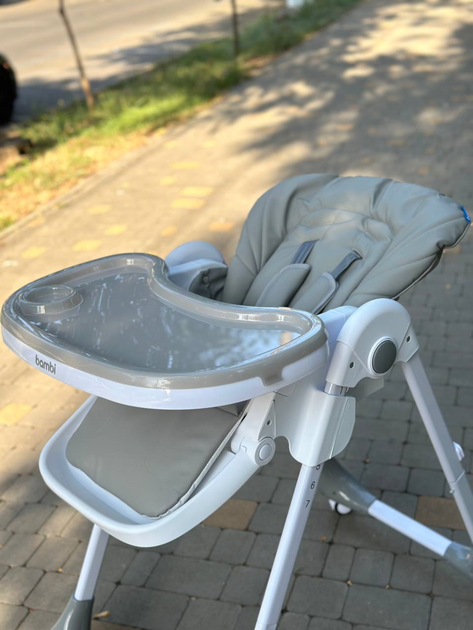 Детский Стульчик для кормления BAMBI M 3233L Light Gray - Фото 3 Детский Стульчик для кормления BAMBI M 3233L Light Gray - изображение 3
