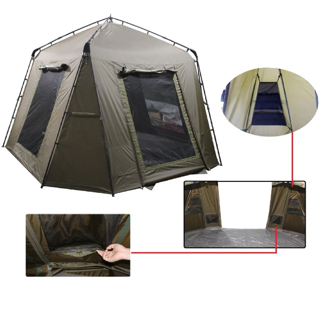 Карповая трехместная палатка Ranger Gazebo Lux RA6665 нейлон 210D PU 210×310 см (FEA860FFEDEC) - изображение 9