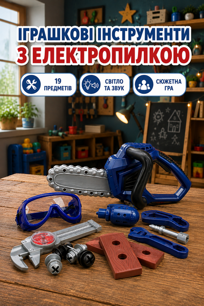 Набор инструментов электропила и 18 предметов Синий Вид 3 (6801-2-3) - Фото 1 Набор инструментов электропила и 18 предметов Синий Вид 3 (6801-2-3) - изображение 1