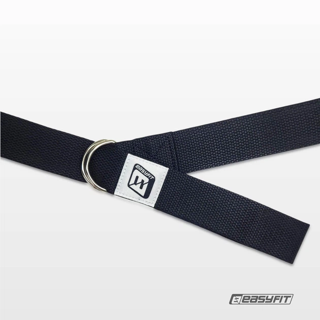 Ремень для йоги EasyFit с петлей (черный) - изображение 3