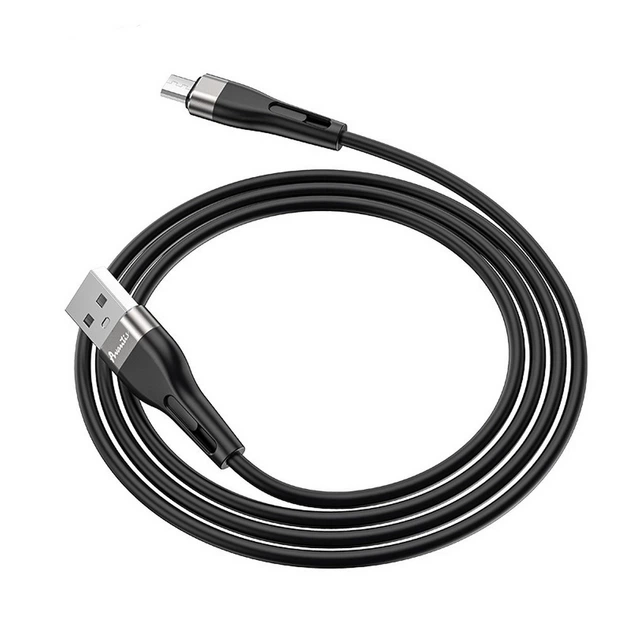 Зарядний кабель Avantis AC-81m Чорний USB-A - Micro USB 10 Вт 1 м PVC 14292 - изображение 2
