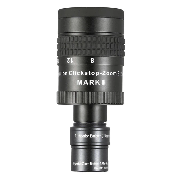 Окуляр Baader Planetarium Hyperion Hyperion Universal Zoom 8-24 мм Mark IV, 1.25/2" + Лінза Барлоу 2.25х (2454827) - зображення 7