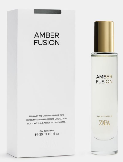 Парфумована вода жіноча Zara Amber Fusion 30 мл - Фото 1 Парфумована вода жіноча Zara Amber Fusion 30 мл - зображення 1