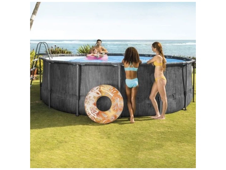Каркасный бассейн Intex 26742, 457 x 122 см + фильтр-насос + лестница + тент + подстилка - изображение 4