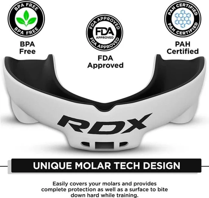 Капа RDX MOUTH GUARD JUNIOR білий, чорний One Size - зображення 4