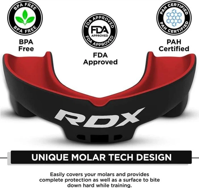 Капа RDX MOUTH GUARD ADULT черный,красный One Size - изображение 2