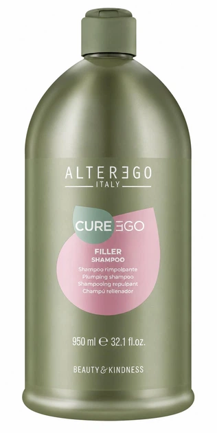 Шампунь-філер наповнювальний з гіалуроновою кислотою Alter Ego CureEgo Filler 950 мл - Фото 1 Шампунь-філер наповнювальний з гіалуроновою кислотою Alter Ego CureEgo Filler 950 мл - изображение 1