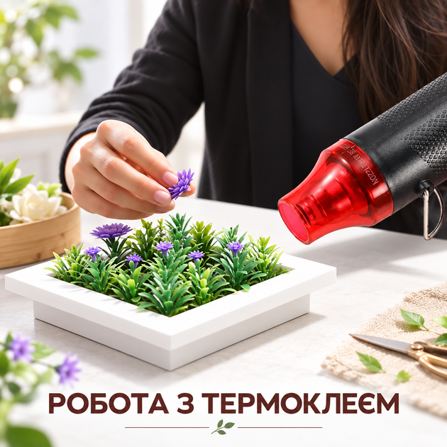 Мини-термофен SY300 Black 300 Вт для термоусадки и пайки + 127 термоусадок - изображение 9