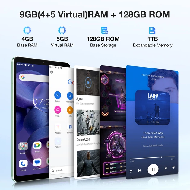 Планшет 8.4'' 2K DOOGEE T20 Mini 4+5/128 ГБ 4G 2 SIM 8 ядер Android 13 5060 mAh Черно-зеленый (102306028) - Б/У - Фото 5 Планшет 8.4'' 2K DOOGEE T20 Mini 4+5/128 ГБ 4G 2 SIM 8 ядер Android 13 5060 mAh Черно-зеленый (102306028) - Б/У - изображение 5