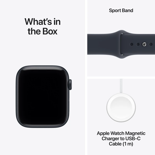Смарт-часы Apple Watch SE 3 (2026) GPS 40mm Midnight Aluminium Case with Navy Blue Sport Band - M/L (MJL14RK/A) - изображение 7