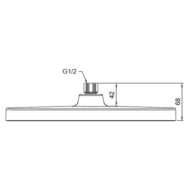 Лійка для душу стельова KOER KP-0402-07-OH, 310x200 мм (Колір графіт) (KR4990) - изображение 2