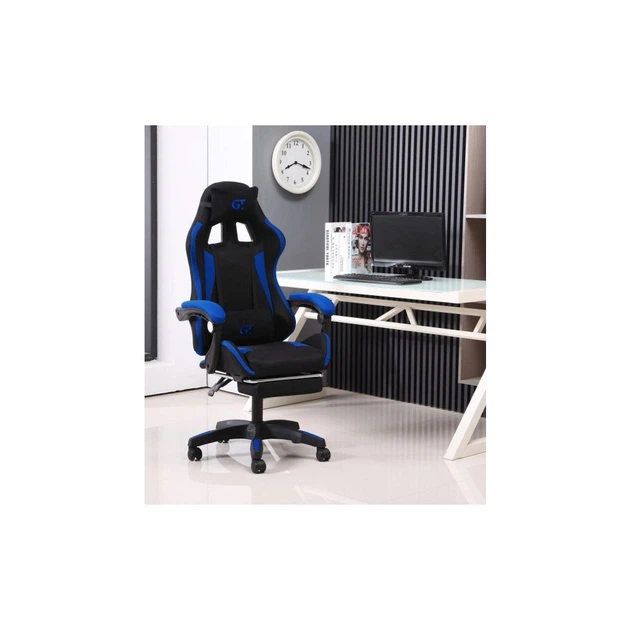Крісло ігрове GT Racer X-2324 Black/Blue (X-2324 Fabric Black/Blue) - зображення 5