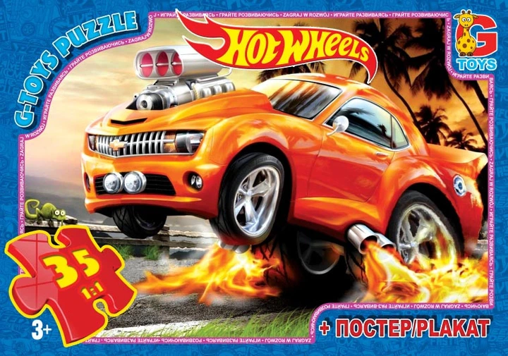 Пазли серії «Hot Wheels» на 35 елементів G-Toys (FW701) - Фото 1 Пазли серії «Hot Wheels» на 35 елементів G-Toys (FW701) - изображение 1