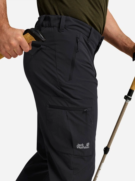 Штаны мужские Jack Wolfskin Activate Flex Pants M A66392-6350 58 Темно-серые (4064886753203) - изображение 4