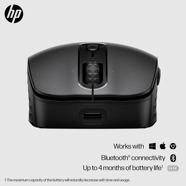 Мишка HP 690 Rechargeable Bluetooth Black (7M1D4AA) - изображение 2
