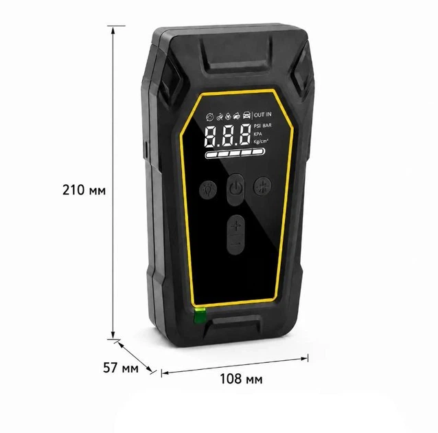 Пускозарядное устройство Jump Starter K5 (400 А, компрессор 150 PSI, Power Bank 16000 mAh, LED-фонарь) - изображение 3