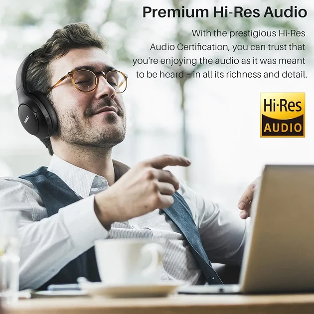 Наушники TOZO HT2 беспроводные Bluetooth, ANC/ENC, Hi-Res Audio, 40 мм, до 60 часов работы, черные - изображение 4
