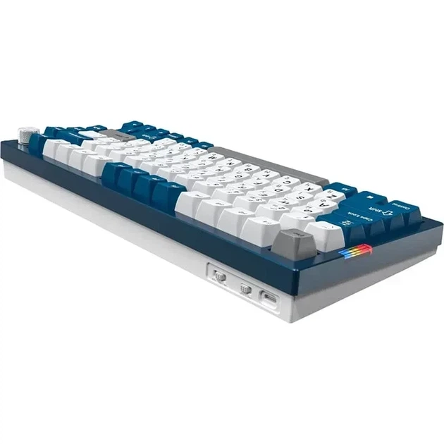 Беспроводная механическая клавиатура Montech MKey PRO Darkness Blue White, Brown Switch, размер 75%, RGB, (2.4G/Bluetooth/USB) - изображение 4
