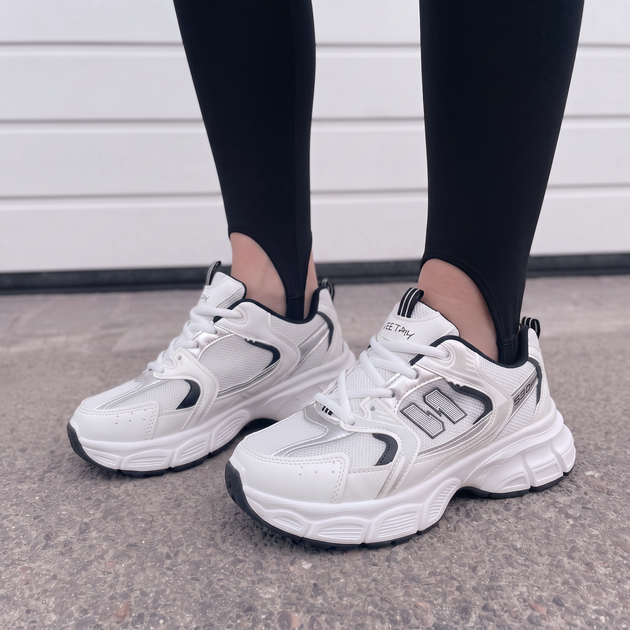 Женские кроссовки на массивной подошве Fashion 107-02 Белые 40 - Фото 3 Женские кроссовки на массивной подошве Fashion 107-02 Белые 40 - изображение 3