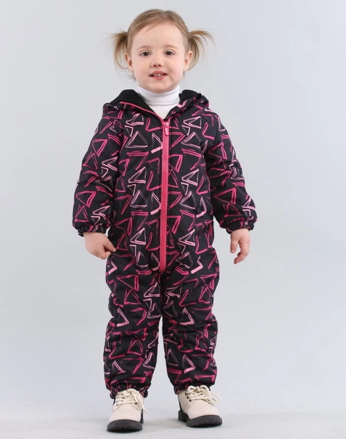 Комбинезон демисезонный Activekids Trendy Треугольники р98 (2-3 года) черный - Фото 1 Комбинезон демисезонный Activekids Trendy Треугольники р98 (2-3 года) черный - изображение 1
