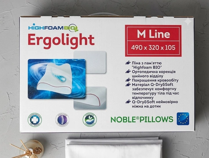 Подушка ТМ NOBLE Ergolight 490*320*105 - изображение 3
