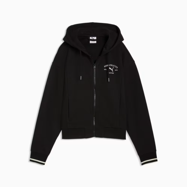 Джемпер PUMA Class Full-Zip Hoodie Women 69187801 m, чорний - изображение 4