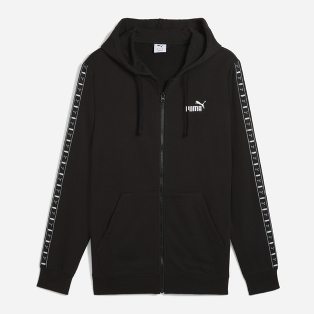 Толстовка чоловіча Puma Ess Tape Full-Zip Hoodie Tr 68467801 s, чорний - изображение 5